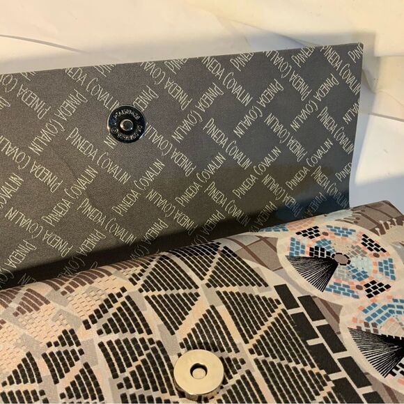 New Pineda Covalin bag Flap multicolor 100% seda textile Inside Pocket - Picture 11 of 11